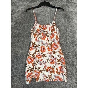 Olivaceous Sundress Juniors Large Babydoll Floral Forest Fairy Whimsy Garden Y2K